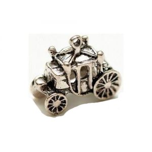 Zawieszka metalowa Charms ScrapBerry's Kareta Srebro, 18mm